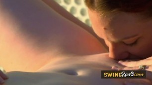 Interracial sexy couples exploring the new swinger lifestyle. New episodes of www.swingraw3.com.