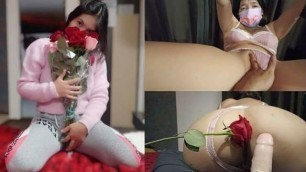 Le Di Una Rosa y Ella me Dio Coño, Tetas y Culo - San Valentín Con
