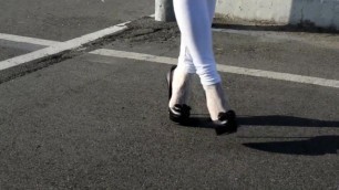 BBC interracial footjob, feet and high heels video COMPILATION LittleMiss25