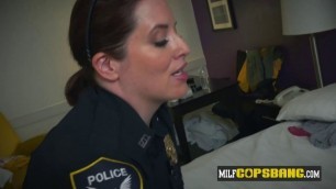 Sassy busty officers lose control when they find ghetto BBC