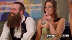 Interracial couples arrive at a reality show to get into their first swinger experience.