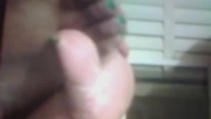 Ebony Meaty Foot Rubbing