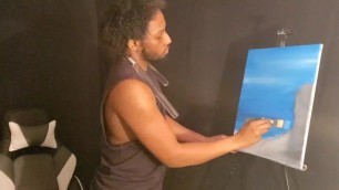 Artist Paints while getting Fucked by Life.