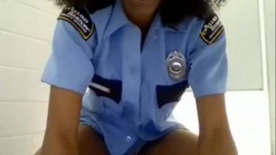 Female Security Guard Cam Whore Masturbates at Work