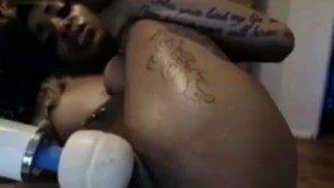 Tattooed Ebony Whore With A Whore