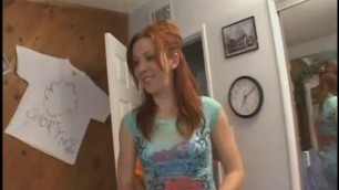 Redhead takes two black dong at the same