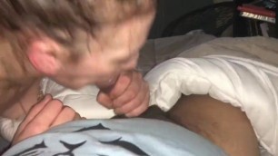 Dirty talking sloppy blowjob with cumshot and facial