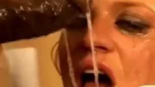 White Slut Facefucked By BBC