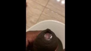 Jerking uncut dick