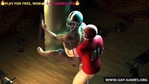 Interracial standing fuck with football player, 3d gay porn video game