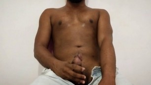 Hot Black Man Masturbating in The Bedroom