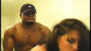 Horny black overstuffed muscular guy nails pretty white chick on the kitchen table