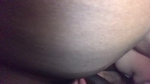 SnowBunny BBW sucking dick outside while husband is inside sleeping